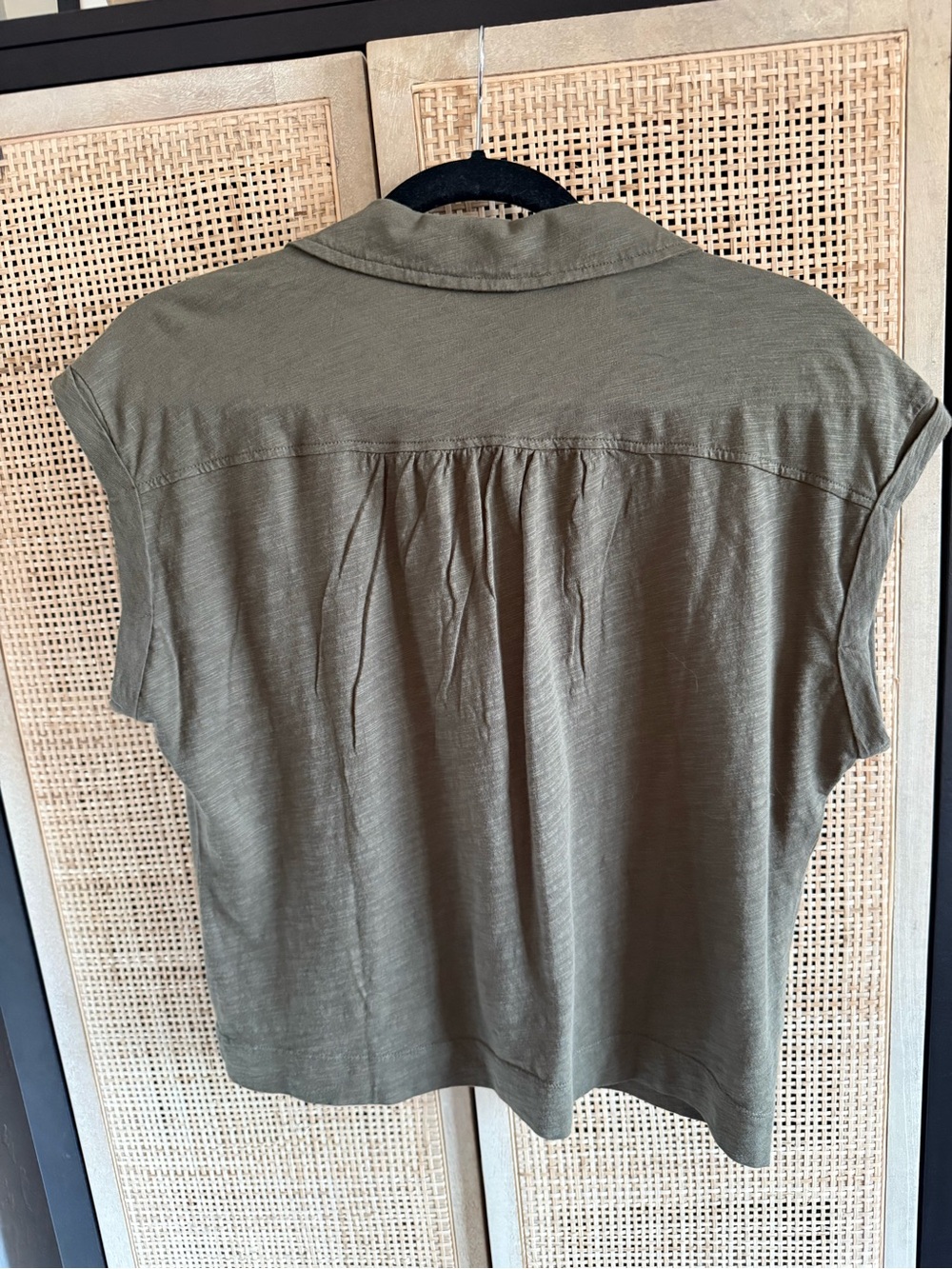 bobi Olive Utility Short-Sleeve V-Neck Tee - Picture 3 of 9